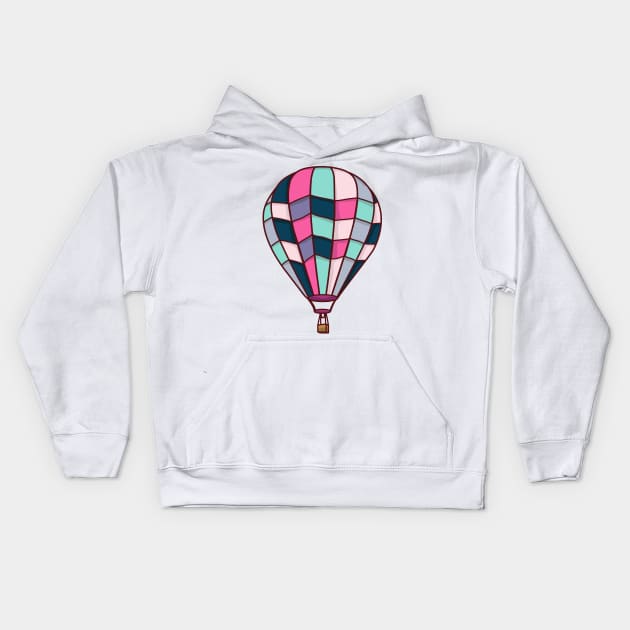 Hot Air Balloon Kids Hoodie by mrsmauve